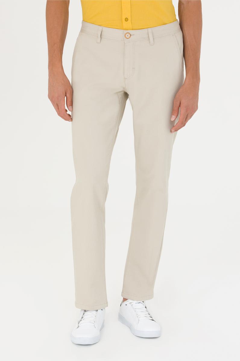 Erkek Taş Kanvas Pantolon