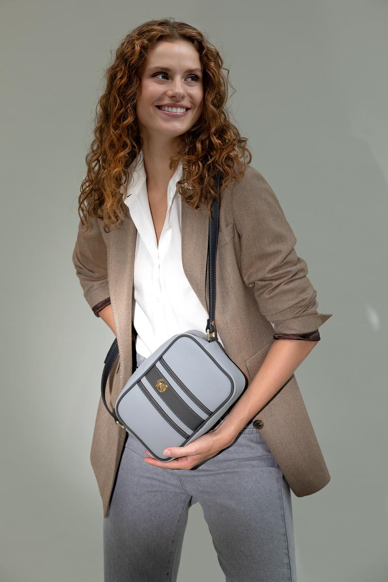 Kadın Koyu Gri Çapraz Çanta