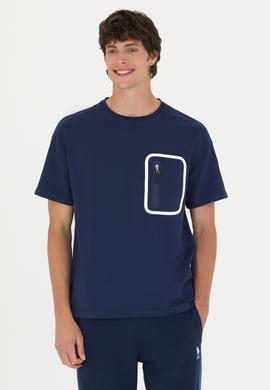 Erkek Lacivert Comfort Bisiklet Yaka Tişört - 50263578003