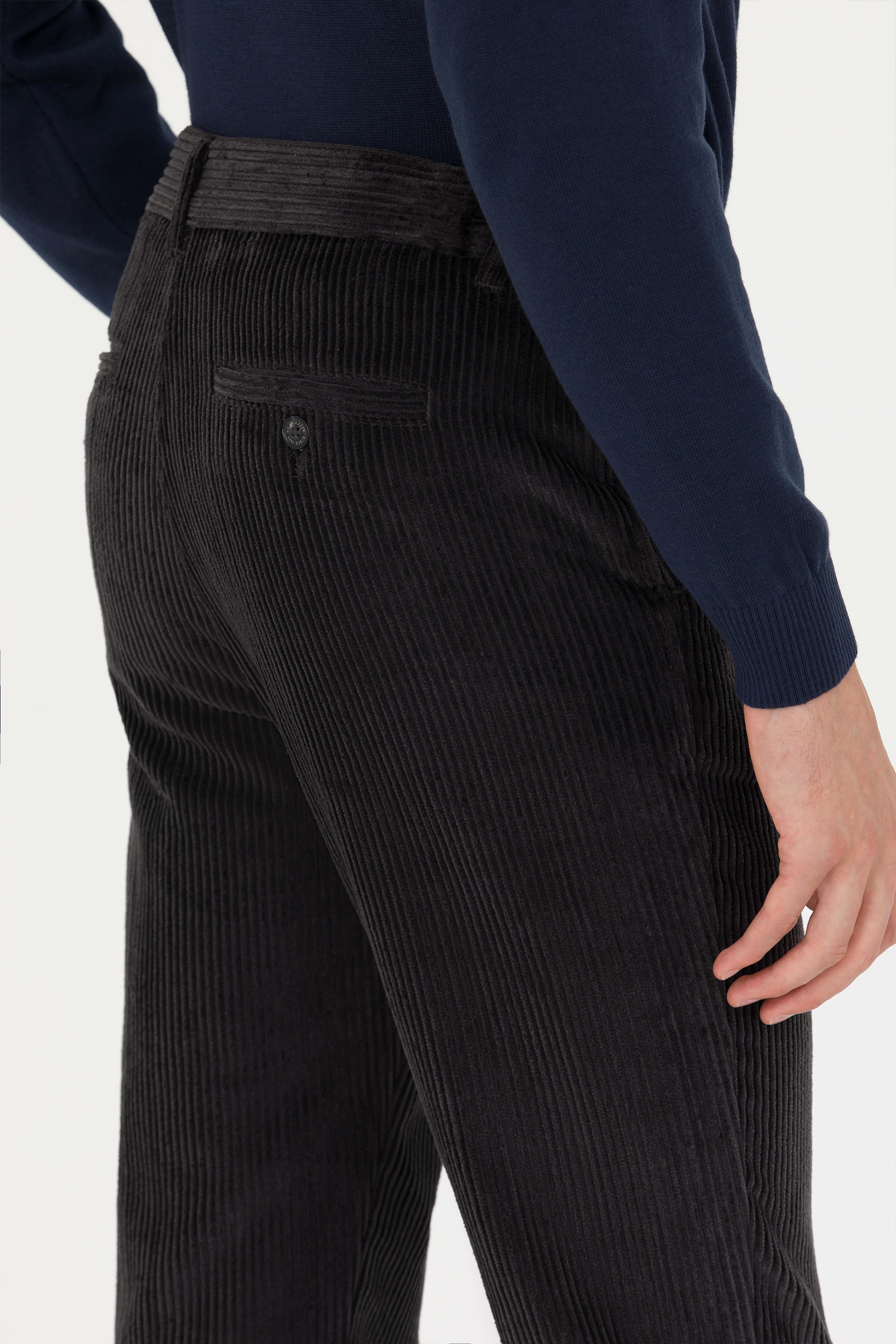 Erkek Carrot Fit Antrasit Kanvas Pantolon - Image 7