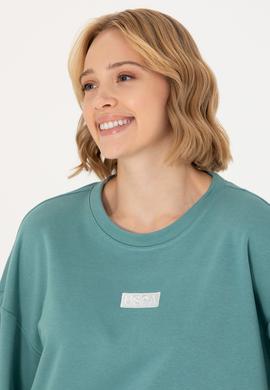 Kadın Mint Bisiklet Yaka Basic Sweatshirt - 50276557036