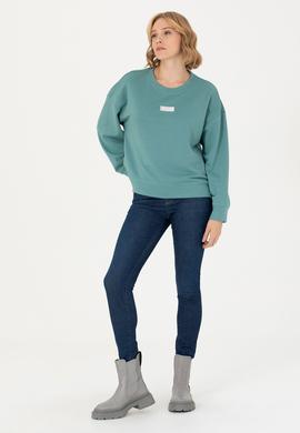 Kadın Mint Bisiklet Yaka Basic Sweatshirt - 50276557036