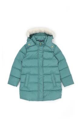 Kız Çocuk Mint Kapüşonlu Kaban - 50269901012