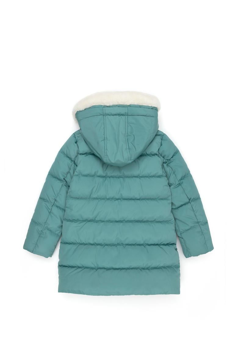 Kız Çocuk Mint Kapüşonlu Kaban - 50269901012