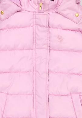 Kız Çocuk Lila Kapüşonlu Kaban - 50269901023