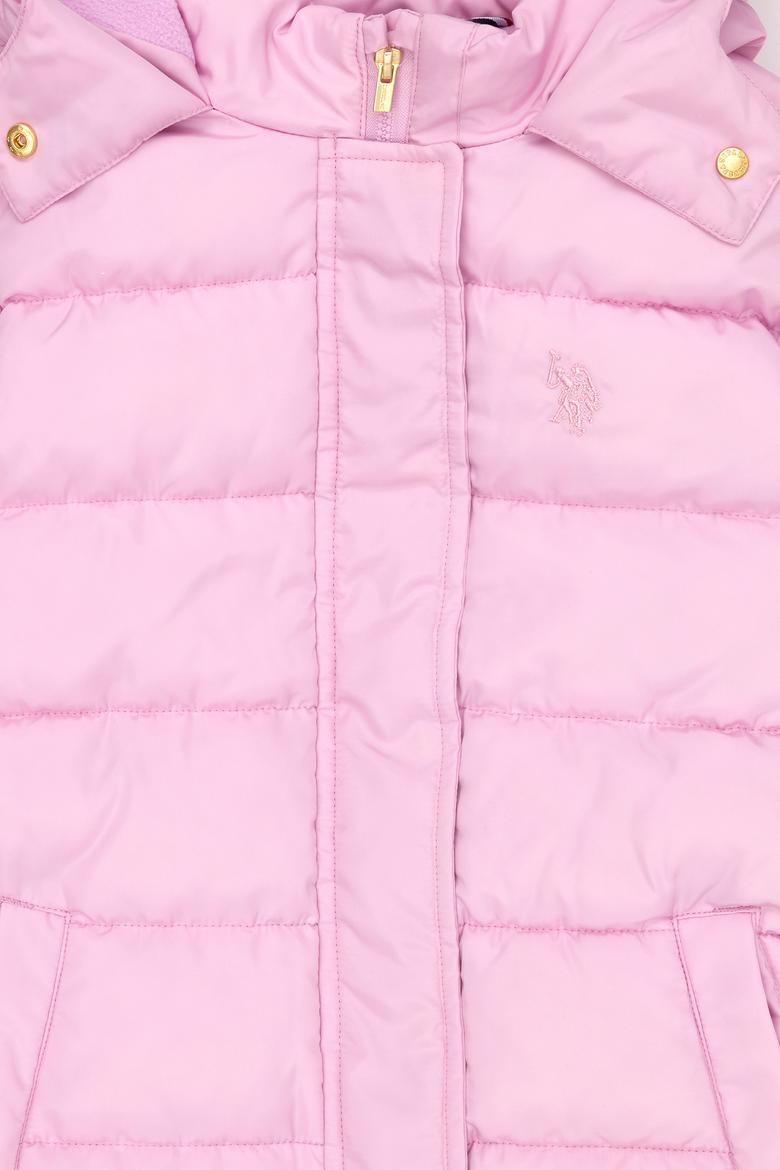 Kız Çocuk Lila Kapüşonlu Kaban - 50269901023