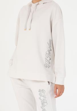 Kadın Taş Kapüşonlu Sweatshirt - 50276555022