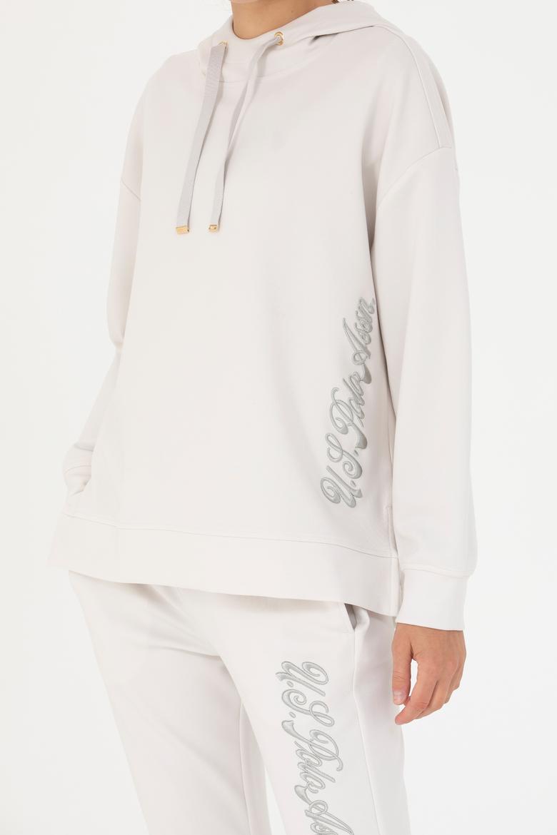 Kadın Taş Kapüşonlu Sweatshirt - 50276555022