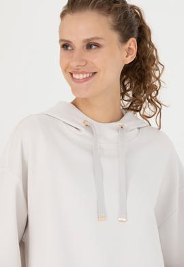 Kadın Taş Kapüşonlu Sweatshirt - 50276555022