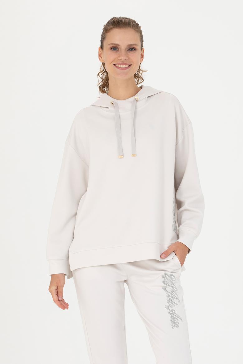 Kadın Taş Kapüşonlu Sweatshirt - 50276555022