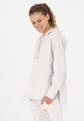 Kadın Taş Kapüşonlu Sweatshirt - 50276555022