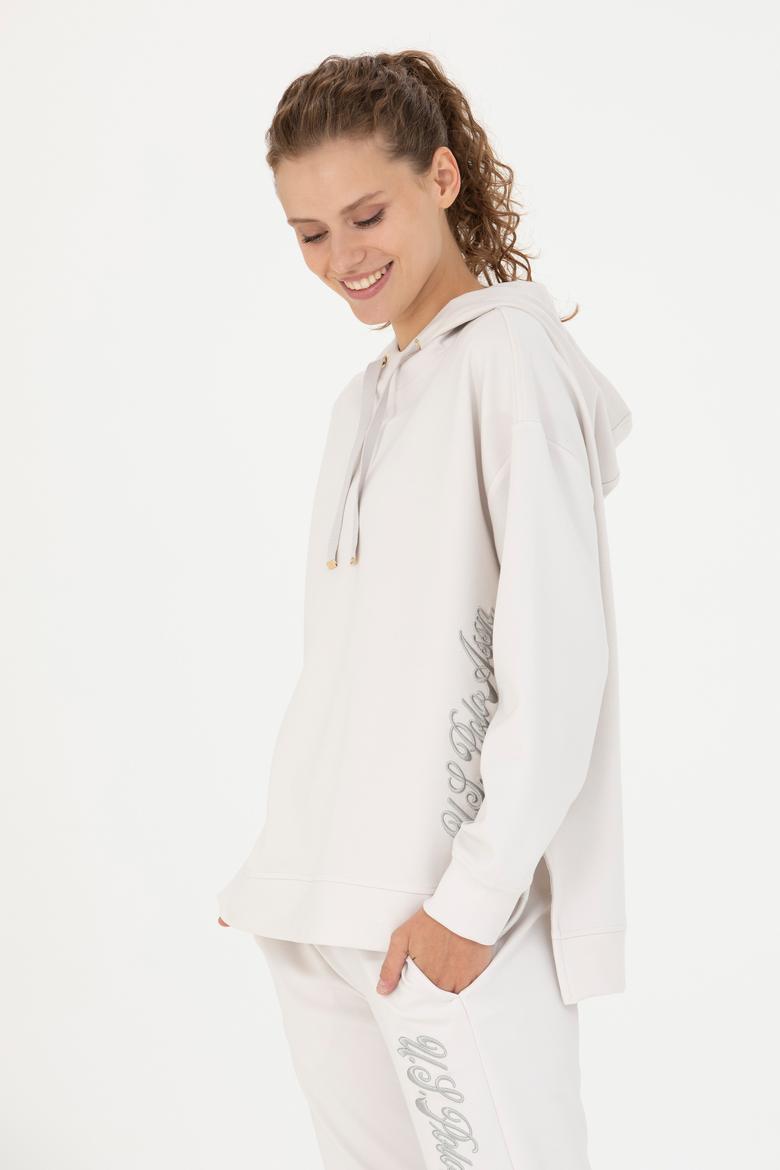 Kadın Taş Kapüşonlu Sweatshirt - 50276555022