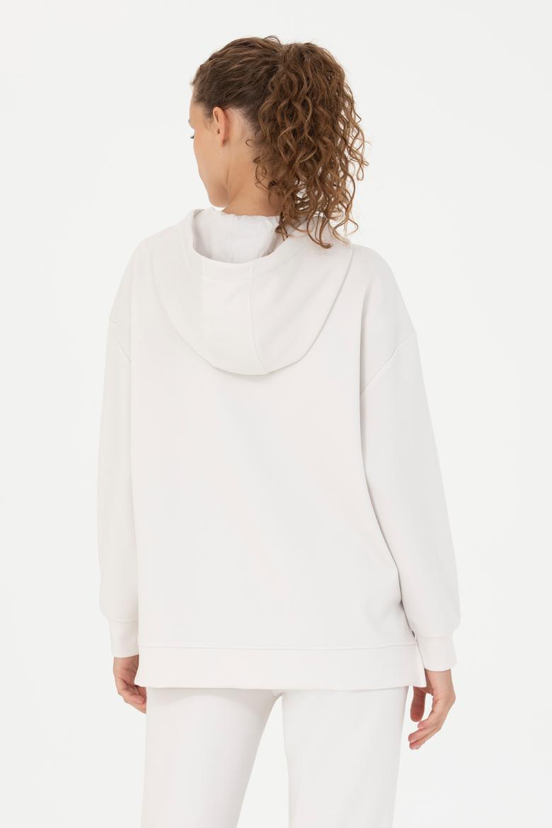 Kadın Taş Kapüşonlu Sweatshirt - 50276555022