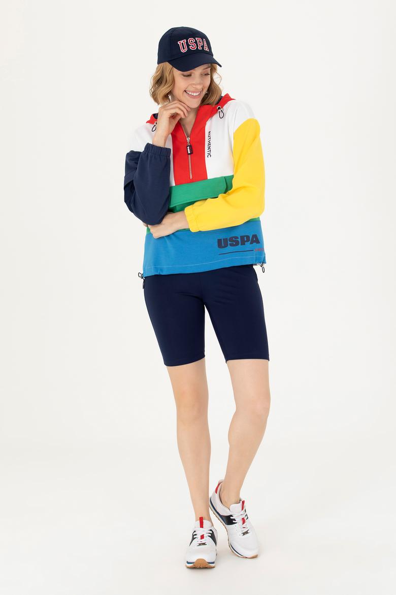 Kadın Lacivert Yüksek Bel Capri Spor Tayt