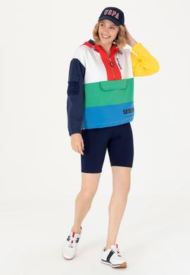 Kadın Lacivert Yüksek Bel Capri Spor Tayt - 50270238024