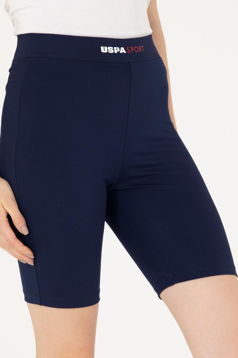 Kadın Lacivert Yüksek Bel Capri Spor Tayt