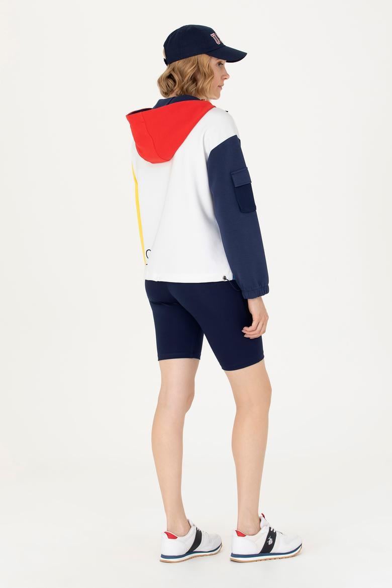 Kadın Lacivert Yüksek Bel Capri Spor Tayt - 50270238024