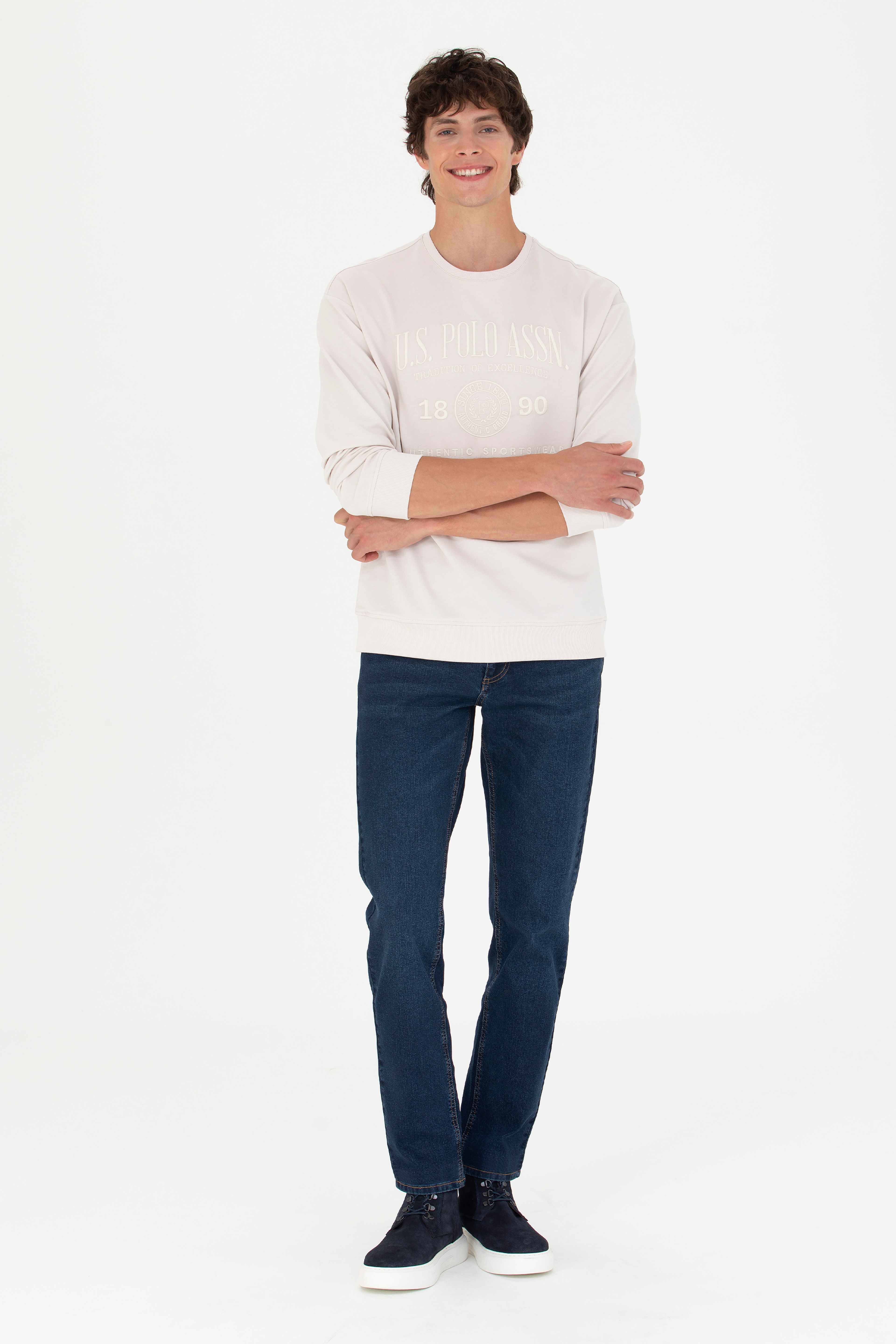 Erkek Taş Sweatshirt - Image 4