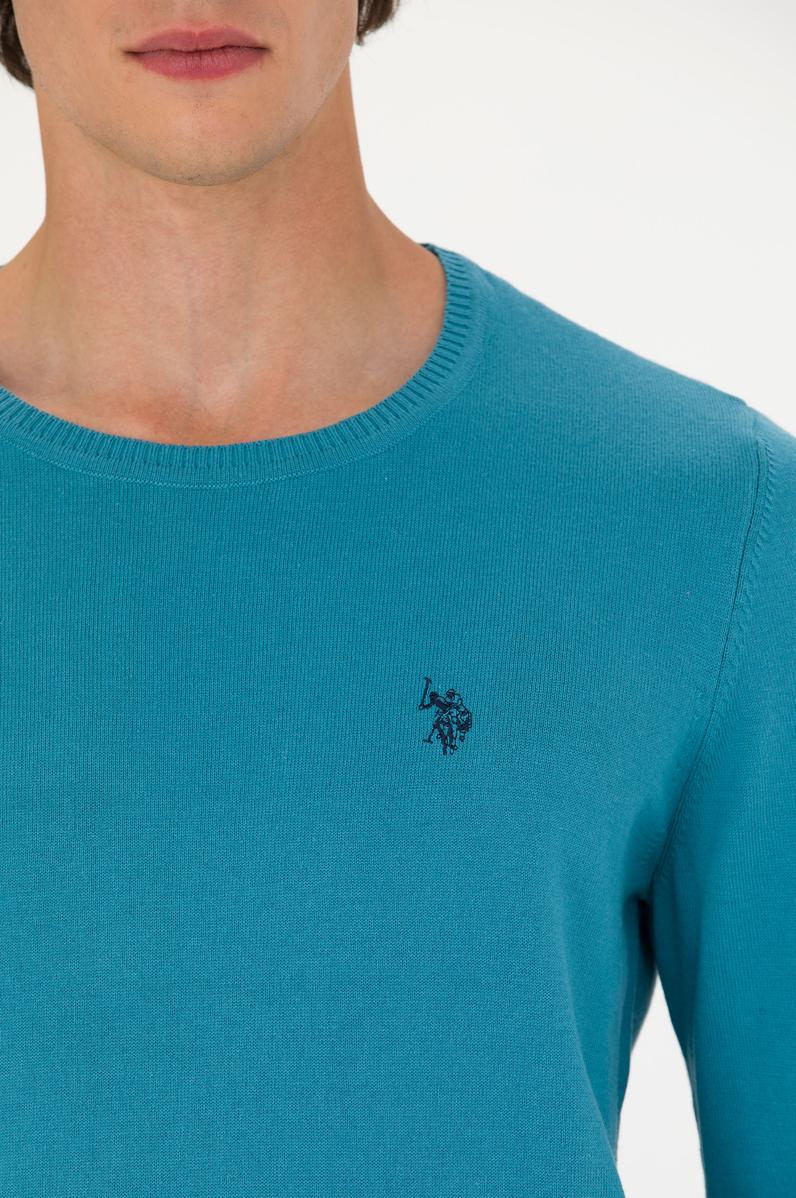 Erkek Petrol Bisiklet Yaka Kazak