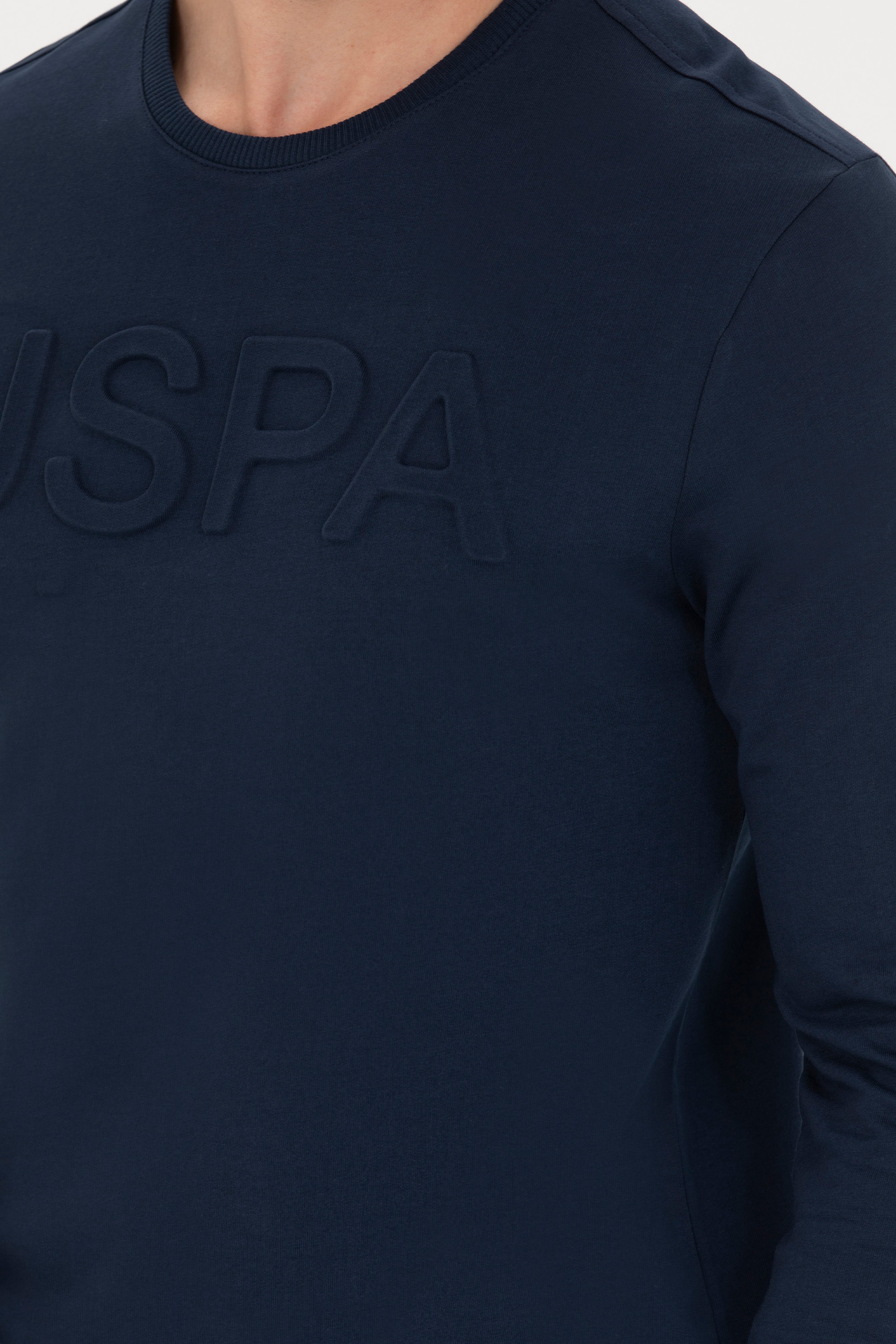 Erkek Lacivert Basic Sweatshirt - Image 7
