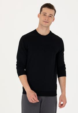Erkek Siyah Basic Sweatshirt - 50269402011