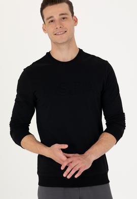 Erkek Siyah Basic Sweatshirt - 50269402011