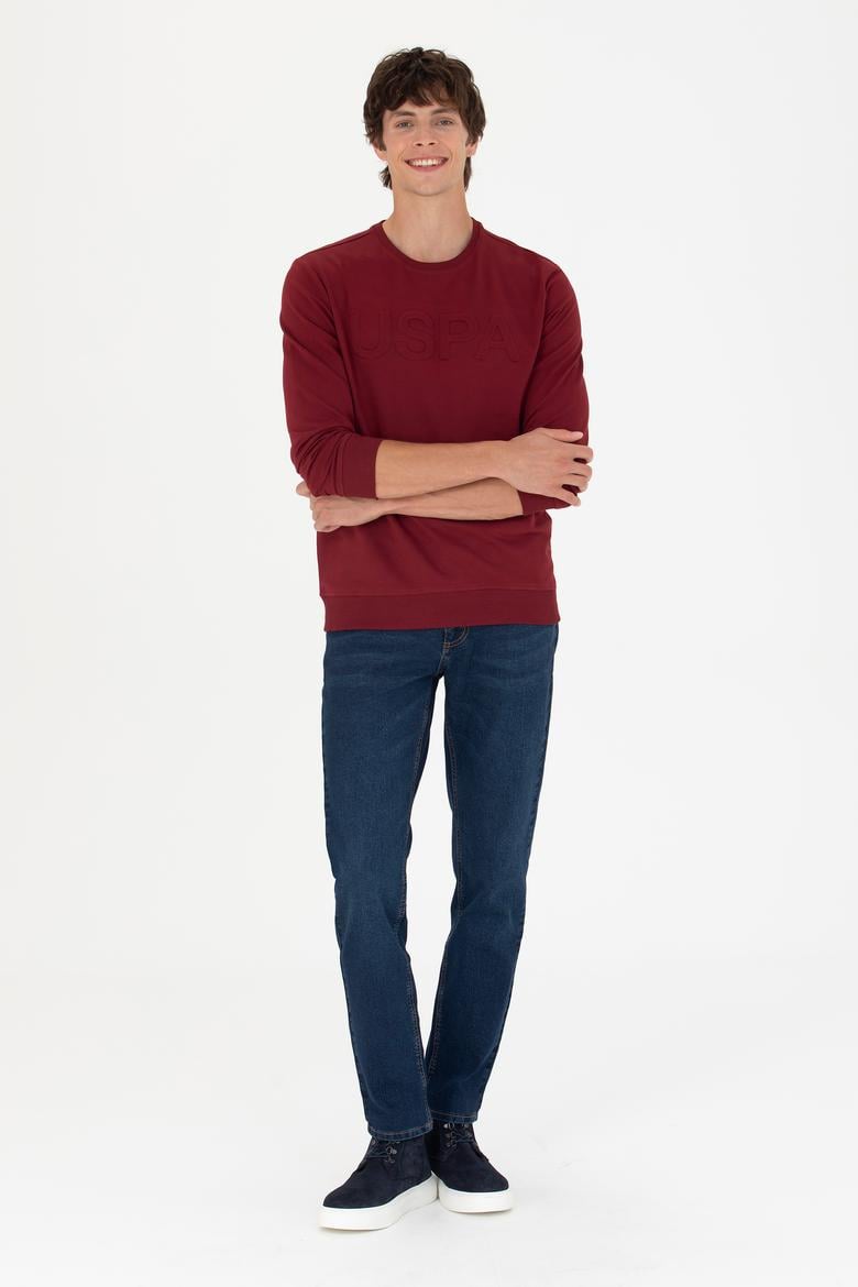 Erkek Bordo Basic Sweatshirt - 50269402057