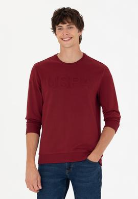 Erkek Bordo Basic Sweatshirt - 50269402057