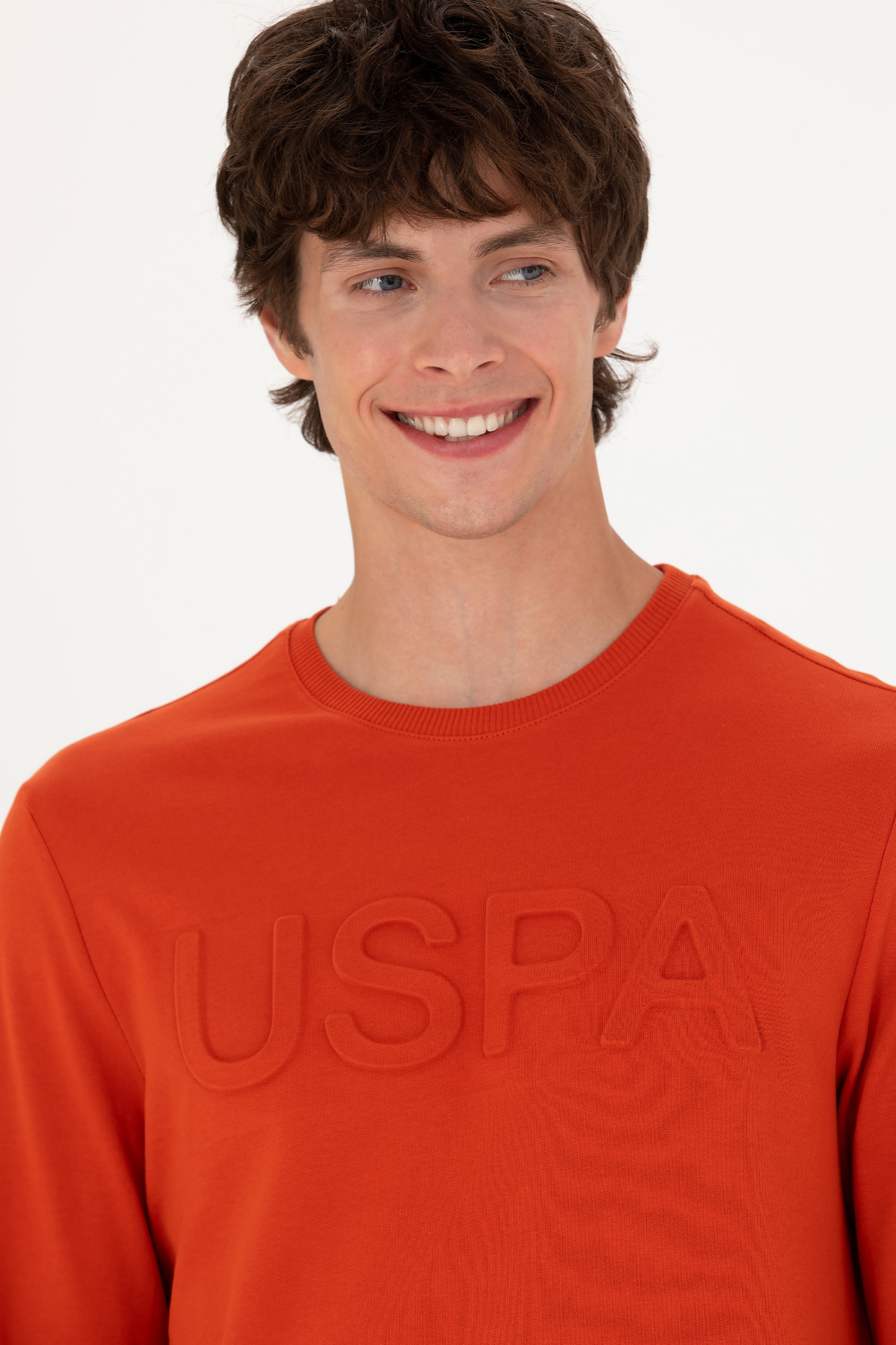 Erkek Kiremit Basic Sweatshirt