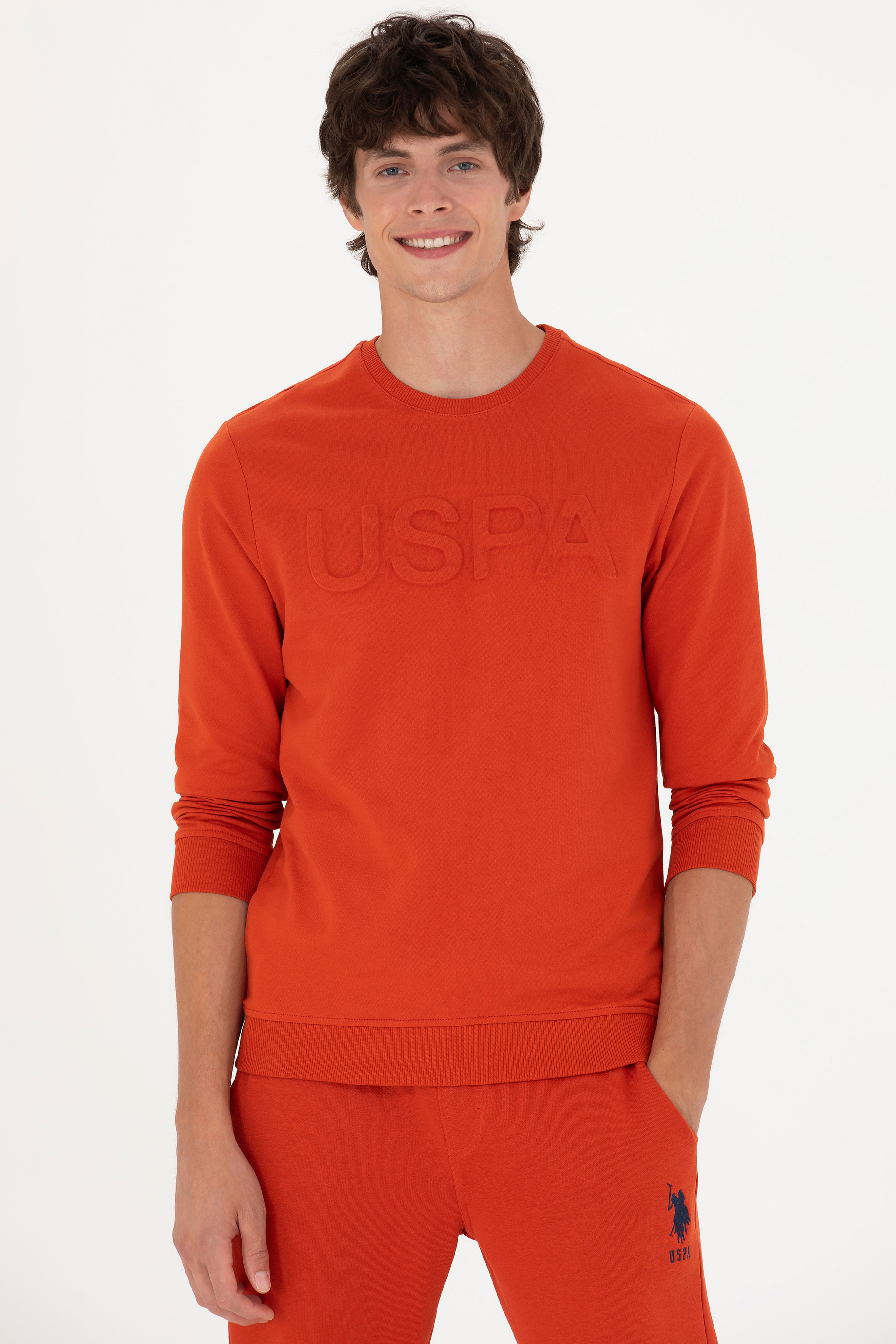 Erkek Kiremit Basic Sweatshirt - Image 3
