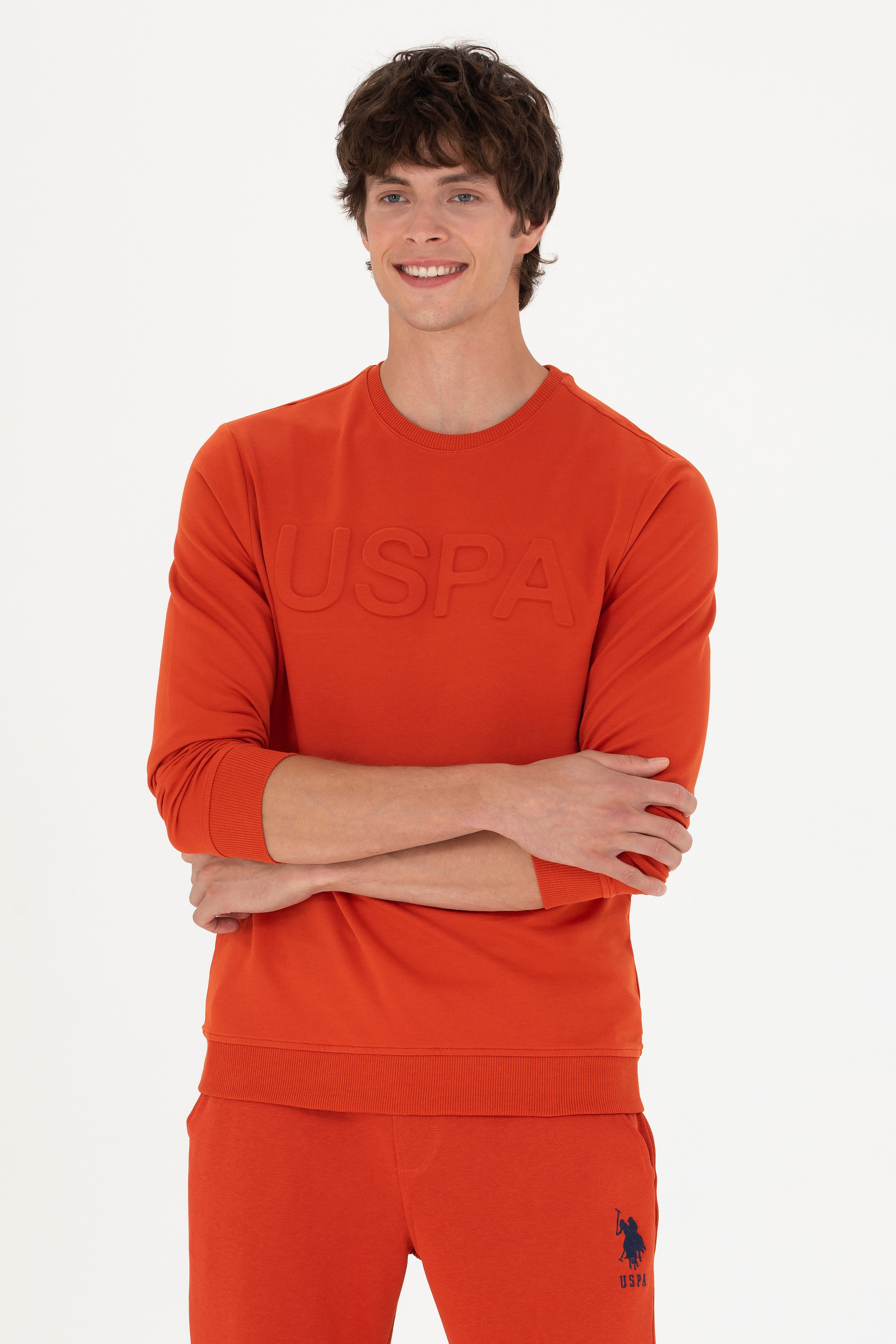 Erkek Kiremit Basic Sweatshirt - Image 1