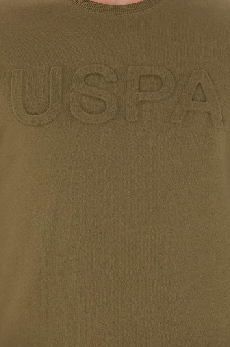 Erkek Haki Basic Sweatshirt