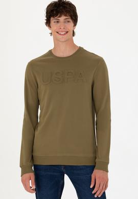 Erkek Haki Basic Sweatshirt - 50269402153