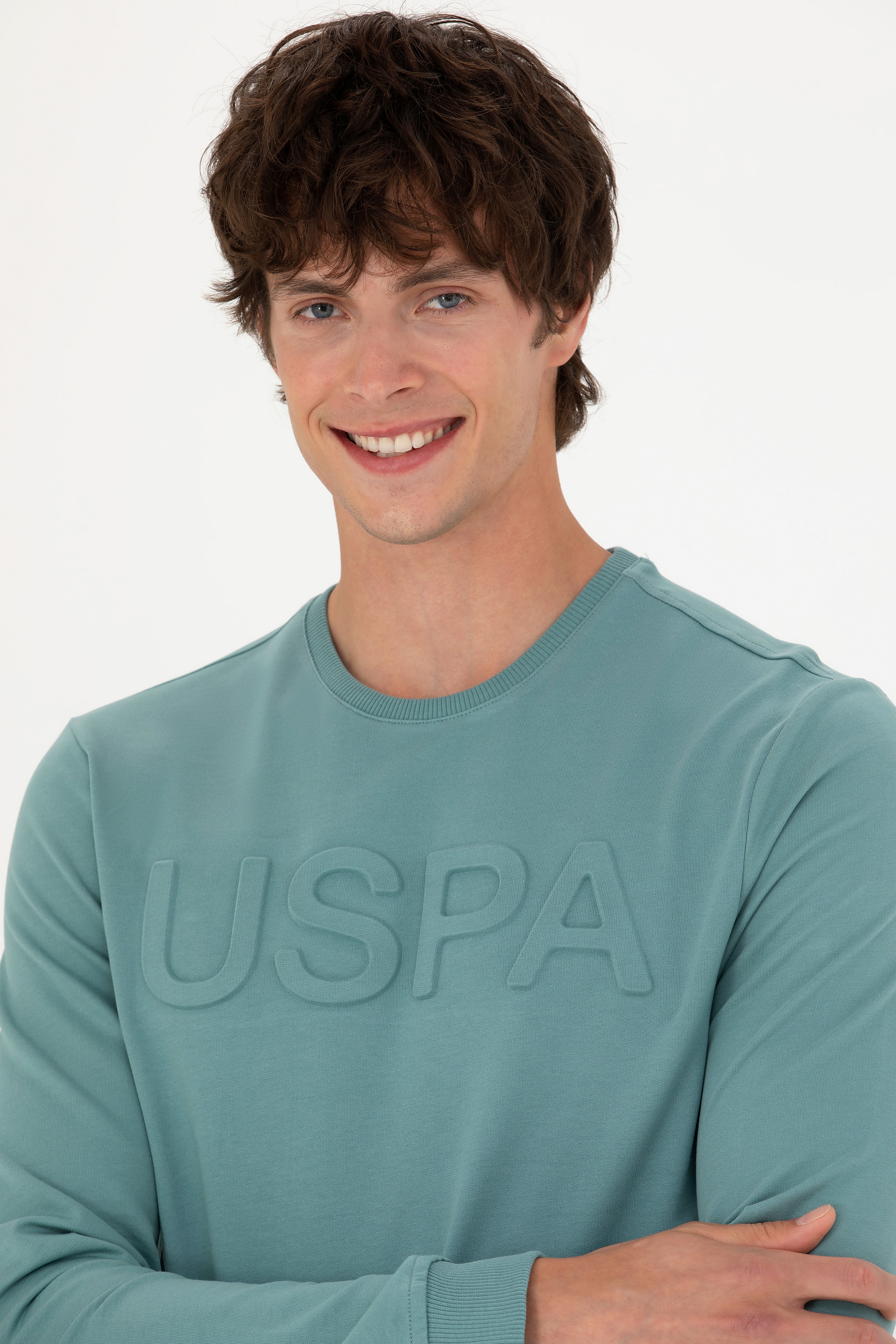 Erkek Mint Basic Sweatshirt - Image 2