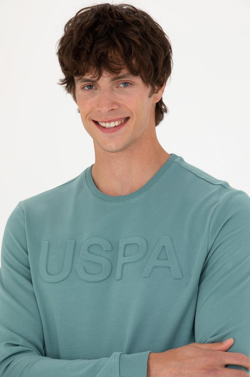 Erkek Mint Basic Sweatshirt