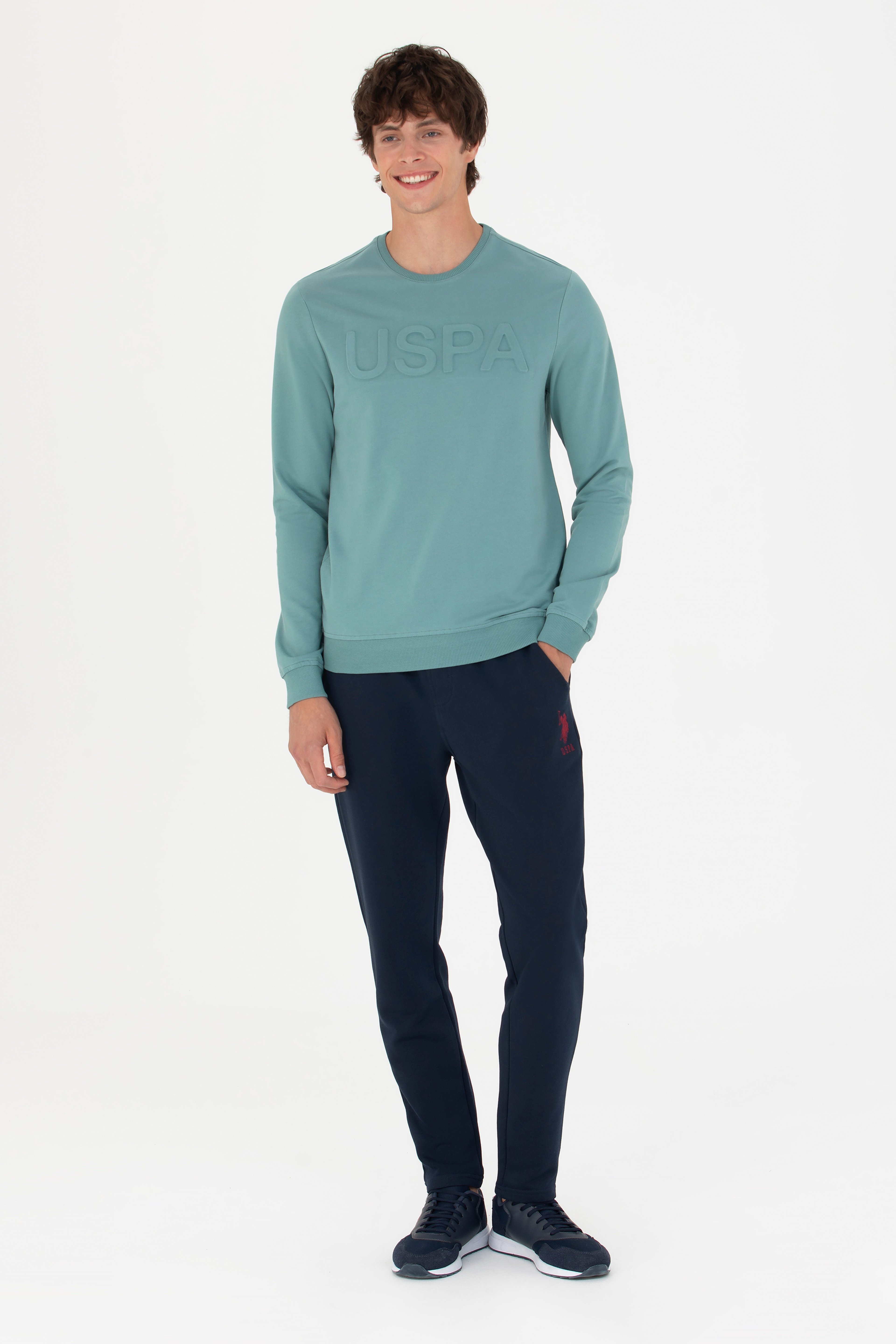 Erkek Mint Basic Sweatshirt - Image 4