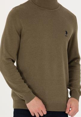 Erkek Haki Melanj Basic Kazak - 50268935125