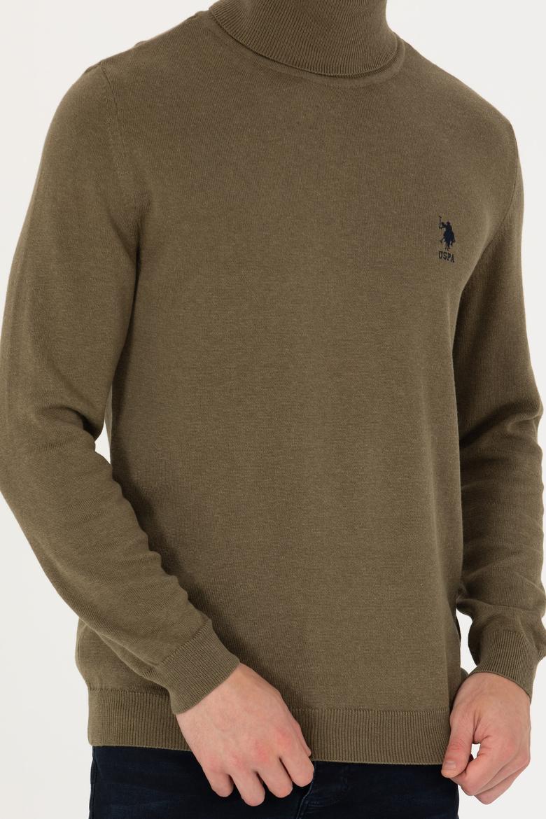 Erkek Haki Melanj Basic Kazak - 50268935125