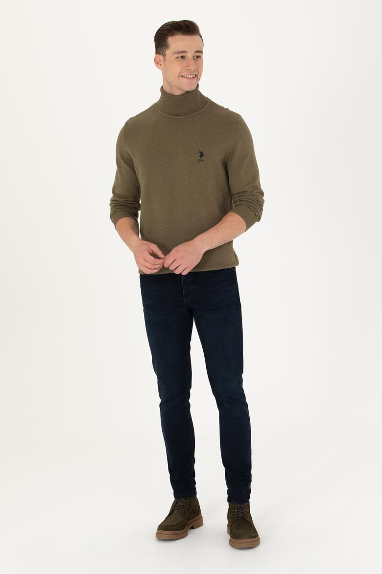 Erkek Haki Melanj Basic Kazak - 50268935125