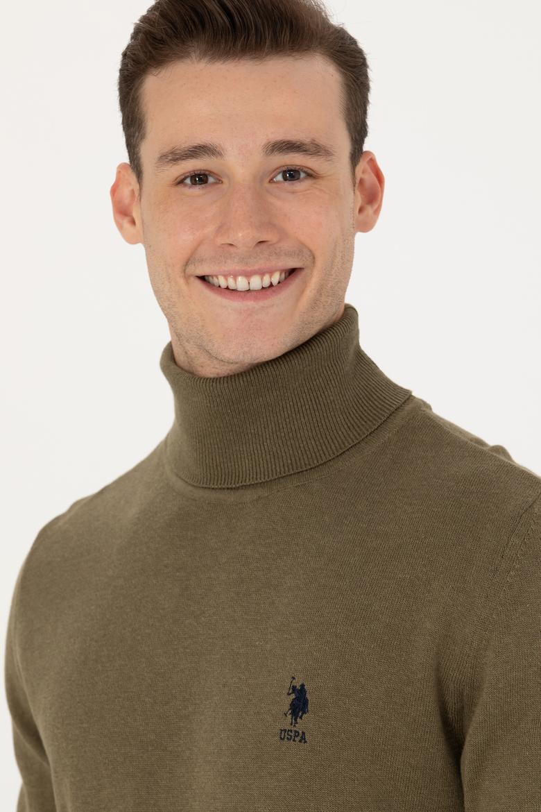 Erkek Haki Melanj Basic Kazak - 50268935125