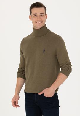 Erkek Haki Melanj Basic Kazak - 50268935125