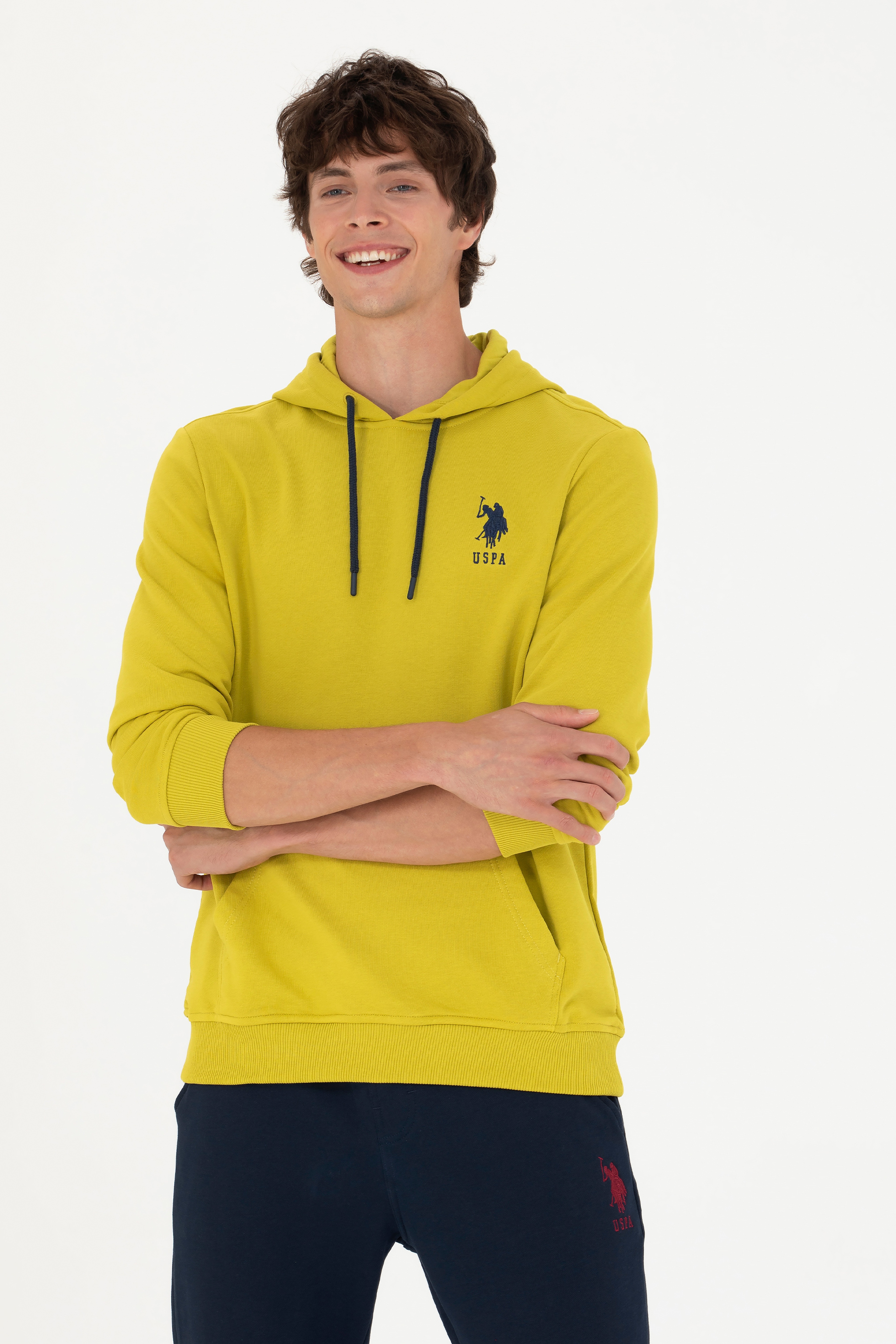 Erkek Fıstık Yeşili Basic Sweatshirt - Image 3
