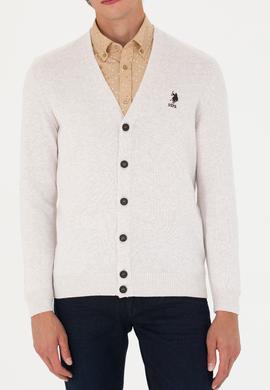 Erkek Taş Melanj Basic Triko Hırka - 50275843050