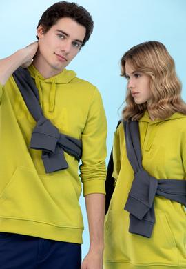 Fıstık Kapüşonlu Basic Sweatshirt - 50273736174