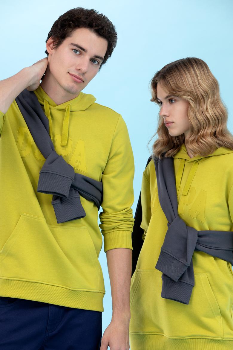 Fıstık Kapüşonlu Basic Sweatshirt