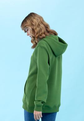 Yeşil Kapüşonlu Basic Sweatshirt - 50273935031
