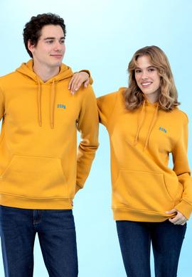 Hardal Kapüşonlu Basic Sweatshirt - 50273935021