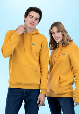 Hardal Kapüşonlu Basic Sweatshirt - 50273935021
