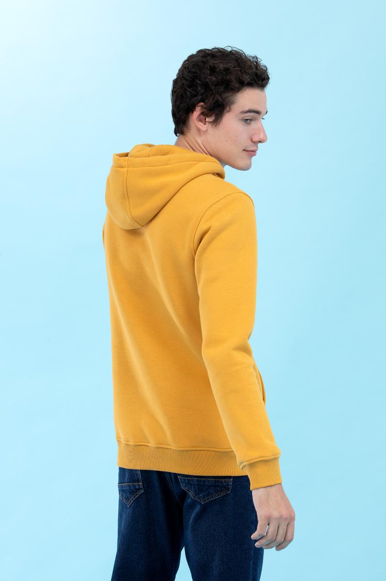 Hardal Kapüşonlu Basic Sweatshirt