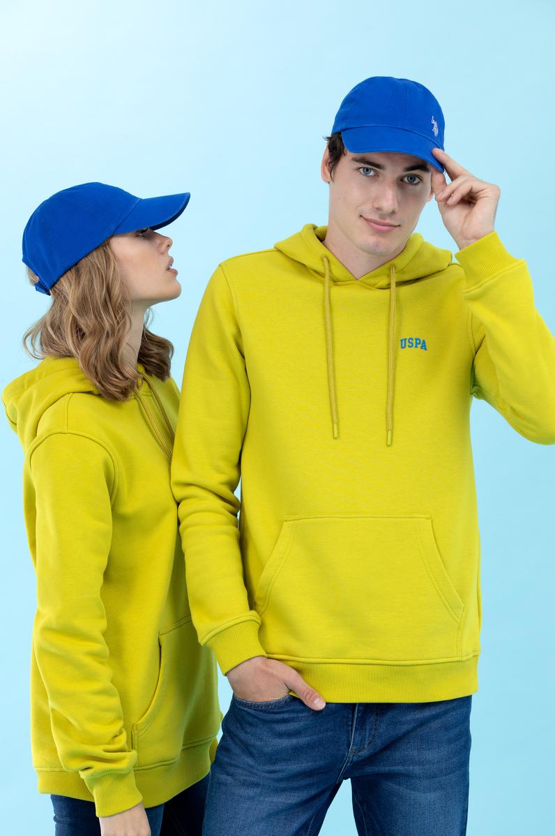 Fıstık Kapüşonlu Basic Sweatshirt